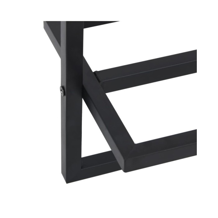 Porte-serviettes Noir 95x25x22 cm Fer