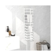 Porte-serviette Blanc 24x12x96 cm Acier