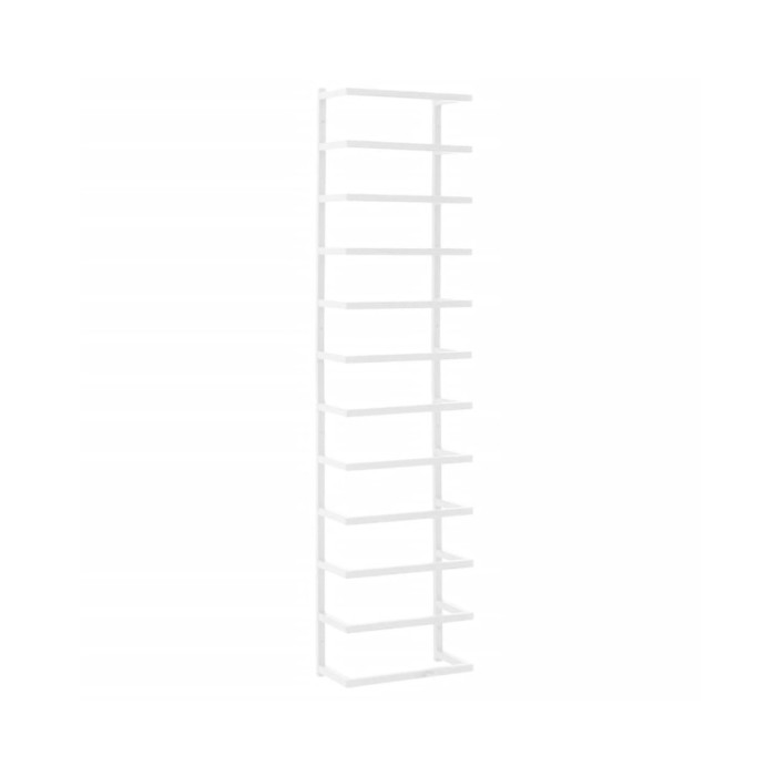 Porte-serviette Blanc 24x12x96 cm Acier