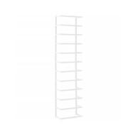 Porte-serviette Blanc 24x12x96 cm Acier