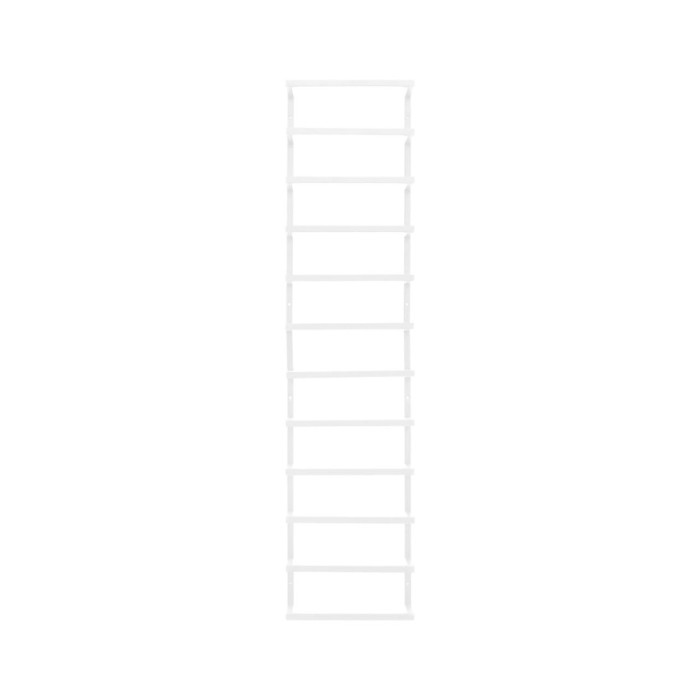 Porte-serviette Blanc 24x12x96 cm Acier