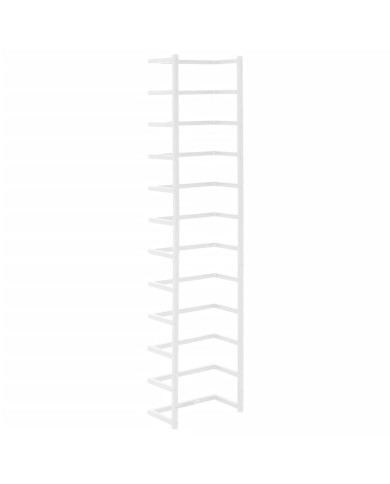 Porte-serviette Blanc 24x12x96 cm Acier