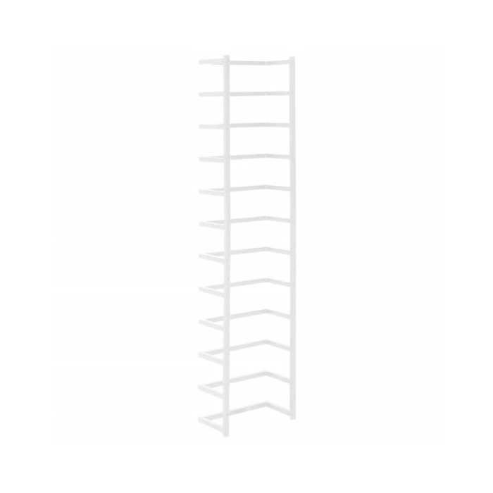 Porte-serviette Blanc 24x12x96 cm Acier