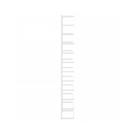 Porte-serviette Blanc 24x12x96 cm Acier