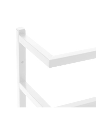 Porte-serviette Blanc 24x12x96 cm Acier