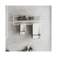 Porte-serviettes Blanc 95x25x22 cm Fer