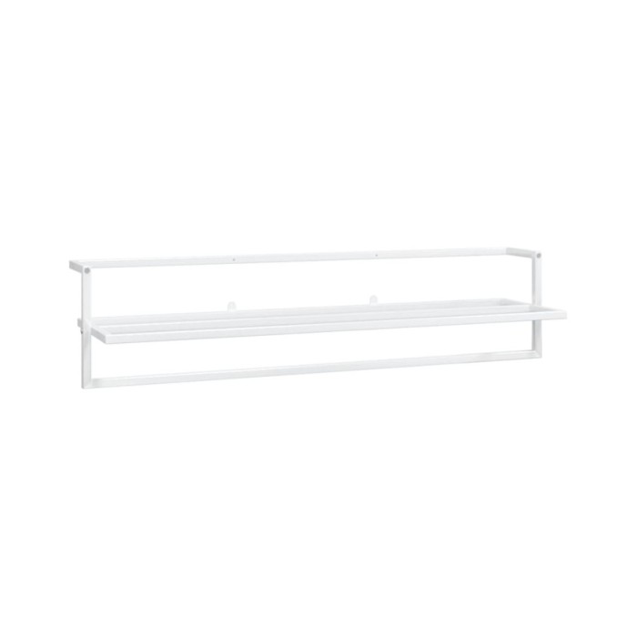 Porte-serviettes Blanc 95x25x22 cm Fer