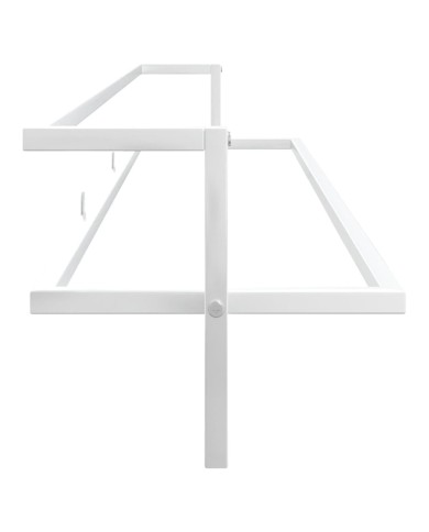 Porte-serviettes Blanc 95x25x22 cm Fer