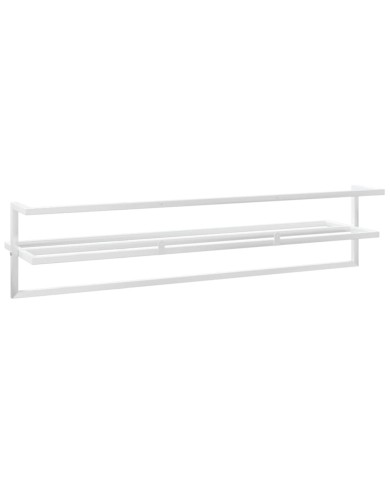 Porte-serviettes Blanc 95x25x22 cm Fer