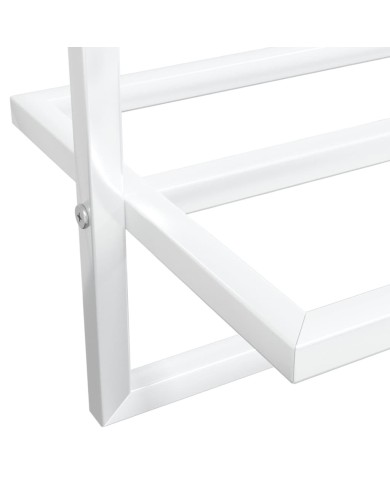 Porte-serviettes Blanc 95x25x22 cm Fer