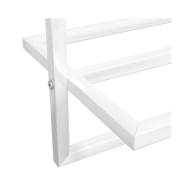 Porte-serviettes Blanc 95x25x22 cm Fer