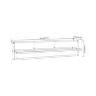 Porte-serviettes Blanc 95x25x22 cm Fer