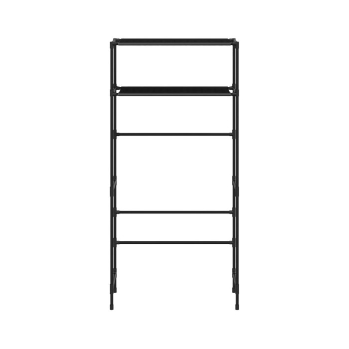 Support de rangement 2 niveaux sur la machine à laver Noir Fer