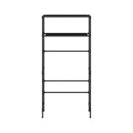 Support de rangement 2 niveaux sur la machine à laver Noir Fer