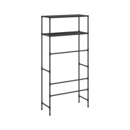 Support de rangement 2 niveaux sur la machine à laver Noir Fer