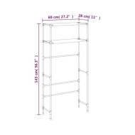 Support de rangement 2 niveaux sur la machine à laver Noir Fer