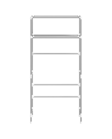 Support de rangement 2 niveaux sur la machine à laver Gris Fer