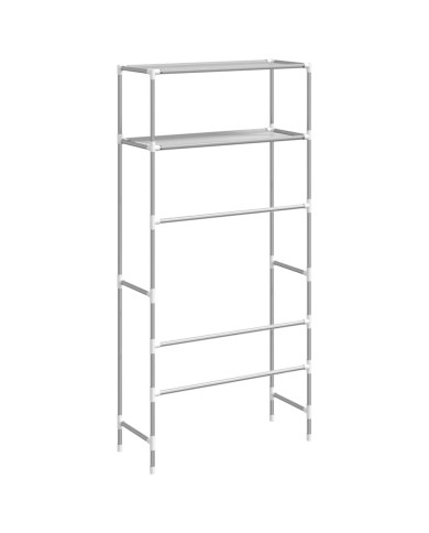 Support de rangement 2 niveaux sur la machine à laver Gris Fer