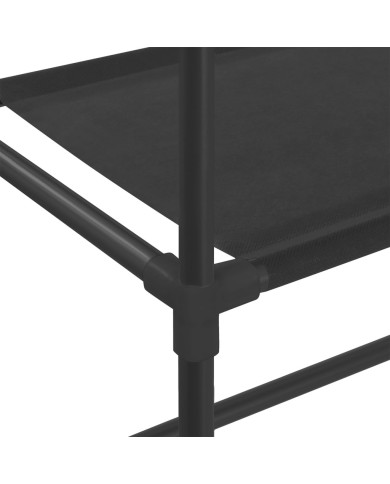 Support de rangement 2 niveaux sur toilette Noir 53,5x28x143 cm