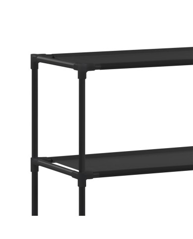 Support de rangement 2 niveaux sur toilette Noir 53,5x28x143 cm