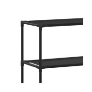 Support de rangement 2 niveaux sur toilette Noir 53,5x28x143 cm