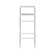 Support de rangement 2 niveaux sur toilette Gris 53,5x28x143 cm