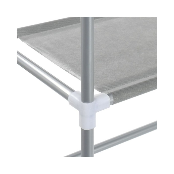 Support de rangement 2 niveaux sur toilette Gris 53,5x28x143 cm