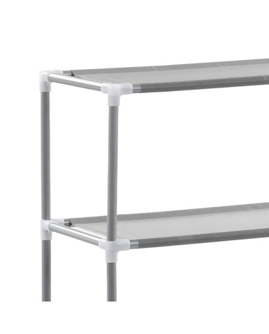 Support de rangement 2 niveaux sur toilette Gris 53,5x28x143 cm