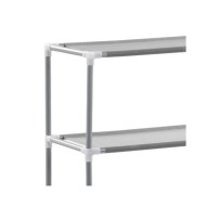 Support de rangement 2 niveaux sur toilette Gris 53,5x28x143 cm