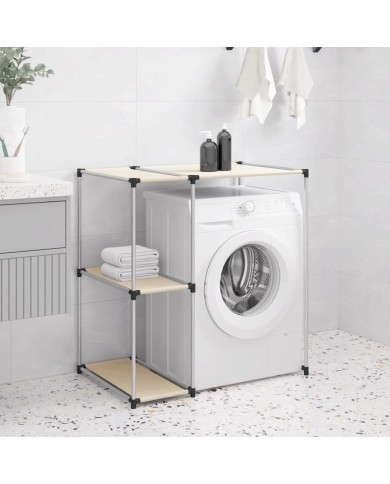 Support de rangement sur la machine à laver Crème 87x55x90,5 cm