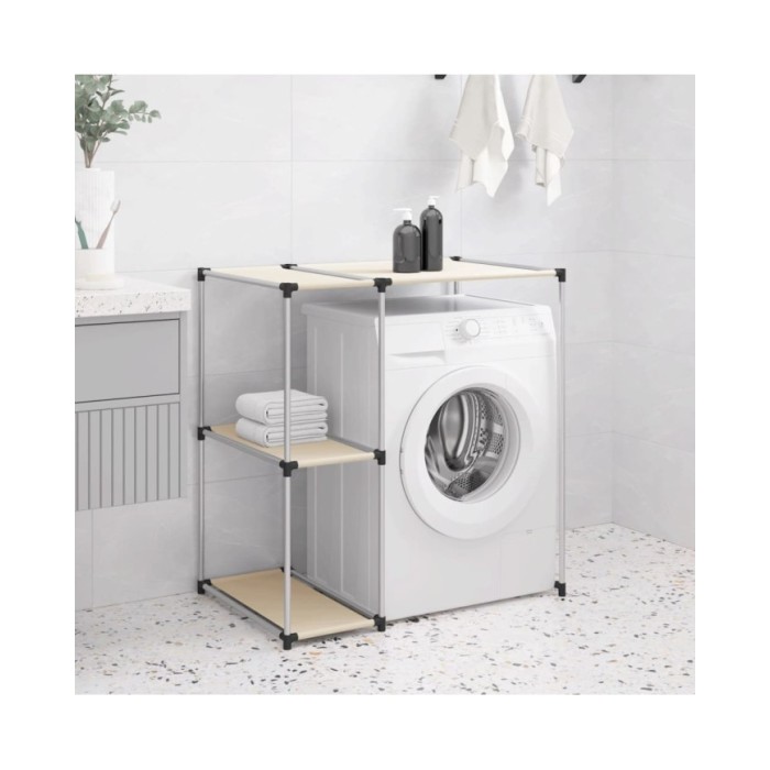 Support de rangement sur la machine à laver Crème 87x55x90,5 cm