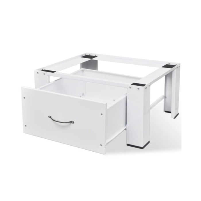 Socle pour machine à laver avec tiroir Blanc