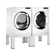 Socle double pour lave-linge et sèche-linge Blanc