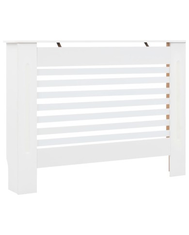 Cache-radiateur Blanc 112x19x81,5 cm MDF