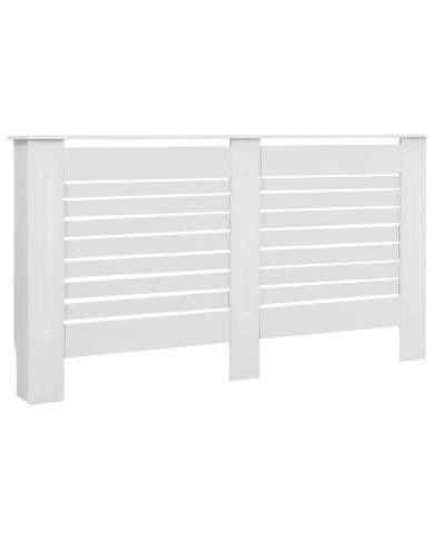 Cache-radiateur Blanc 152x19x81,5 cm MDF