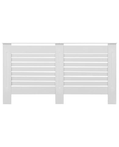 Cache-radiateur Blanc 152x19x81,5 cm MDF