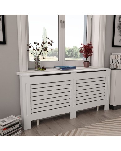 Cache-radiateur Blanc 172x19x81,5 MDF