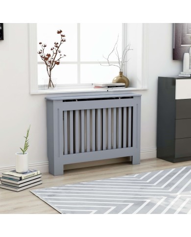 Cache-radiateur Anthracite 112x19x81 cm MDF