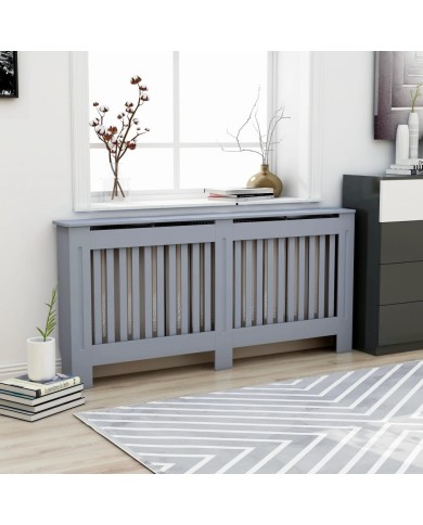 Cache-radiateur Anthracite 172x19x81 cm MDF