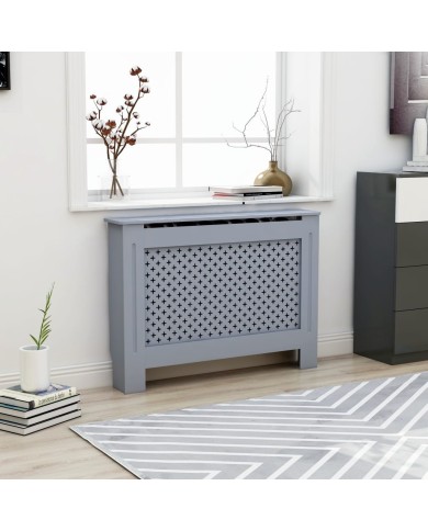 Cache-radiateur Anthracite 112x19x81 cm MDF
