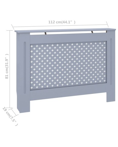 Cache-radiateur Anthracite 112x19x81 cm MDF