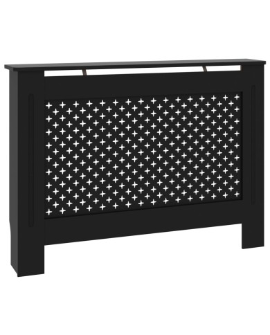 Cache-radiateur Noir 112x19x81 cm MDF