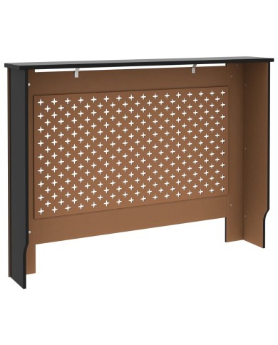 Cache-radiateur Noir 112x19x81 cm MDF