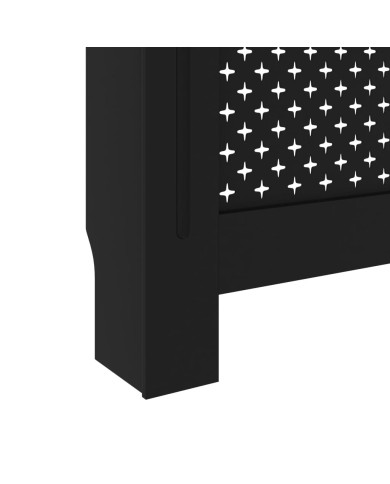 Cache-radiateur Noir 112x19x81 cm MDF