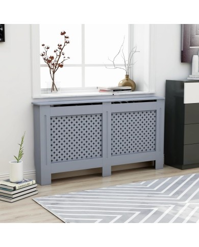 Cache-radiateur Anthracite 152x19x81 cm MDF