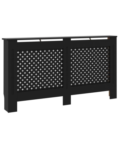 Cache-radiateur Noir 152x19x81 cm MDF