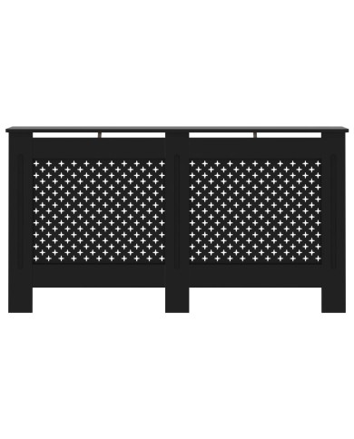 Cache-radiateur Noir 152x19x81 cm MDF