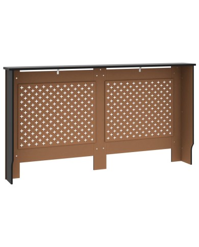 Cache-radiateur Noir 152x19x81 cm MDF
