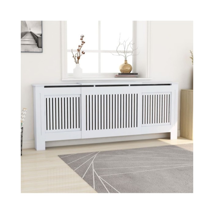 Cache-radiateur MDF Blanc 205 cm