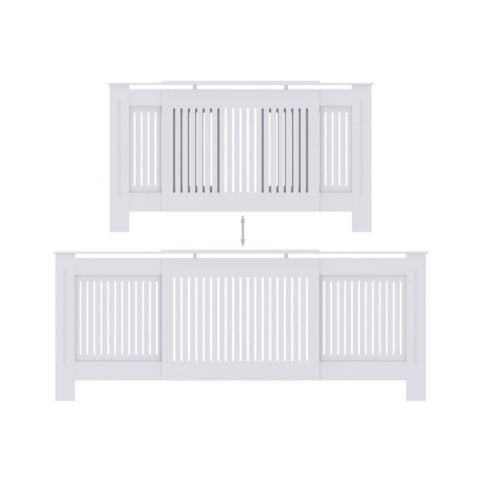 Cache-radiateur MDF Blanc 205 cm